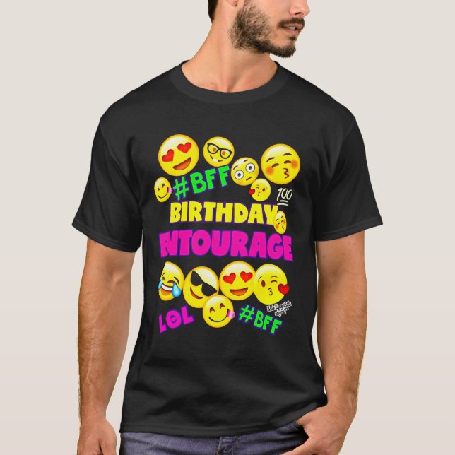 Camiseta Cumpleaños De Emoji Para Chicas Entourage De Cumpl (Anverso)
