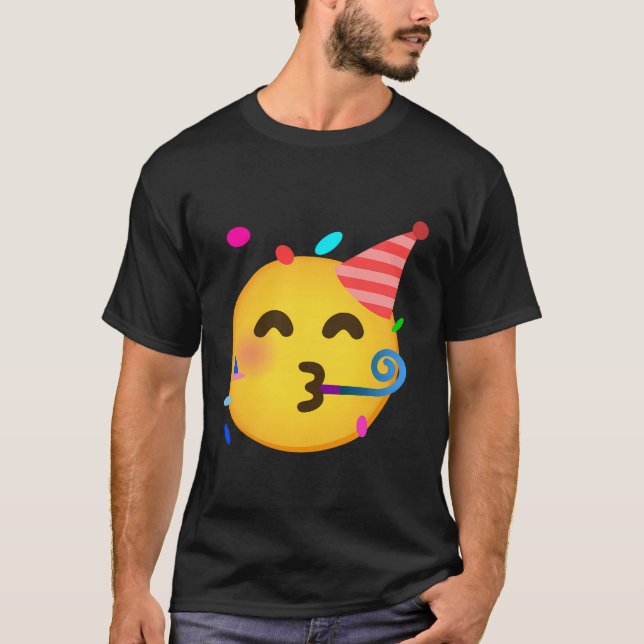 Camiseta Cumpleaños de Emoticon Partying Face (Anverso)