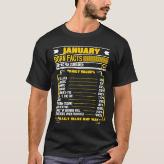 Camiseta Cumpleaños De Enero Nacido En Los Hechos