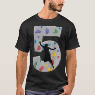Camiseta Cumpleaños de escalador de 5 años Bouldering Climb