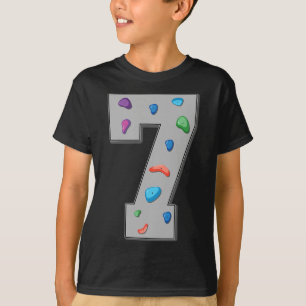 Camiseta Cumpleaños de escalador de 7 años Bouldering Climb