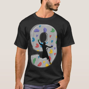 Camiseta Cumpleaños de escalador de 9 años Bloques de escal