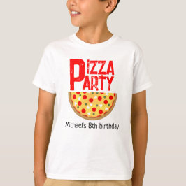 Camiseta cumpleaños de fiestas de pizza divertidos de Guay