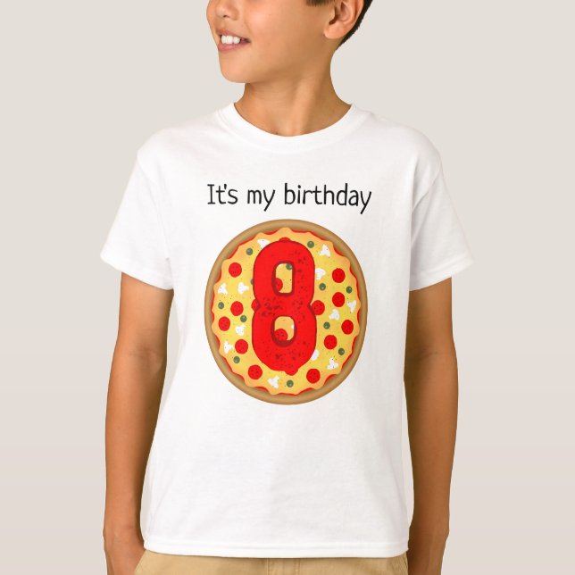 Camiseta cumpleaños de fiestas de pizza divertidos de Guay (Anverso)
