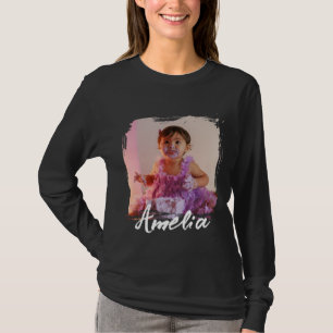 Camiseta Cumpleaños de foto genial personalizada y moderna