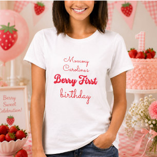 Camiseta Cumpleaños de Fresa Dulce 1 año