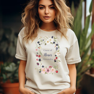 Camiseta Cumpleaños de Fresa Invitada de Honor Primero 1er