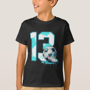 Camiseta Cumpleaños de fútbol 13 Cumpleaños de 13 años Hela