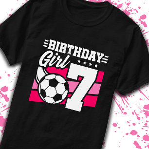 Camiseta Cumpleaños de Fútbol Chica de 7 años