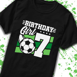 Camiseta Cumpleaños de Fútbol Chica de 7 años