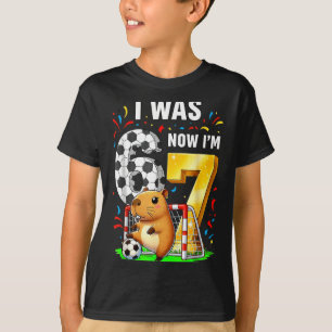 Camiseta Cumpleaños de fútbol de carpincho Fui 6 Ahora soy