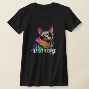 Camiseta Cumpleaños de gato Sphynx sobre la colina