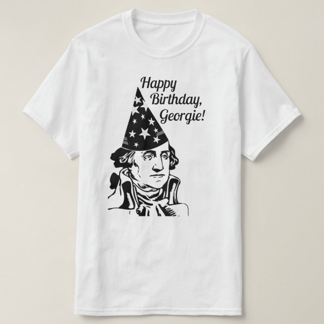 Camiseta Cumpleaños de George Washington (Diseño del anverso)
