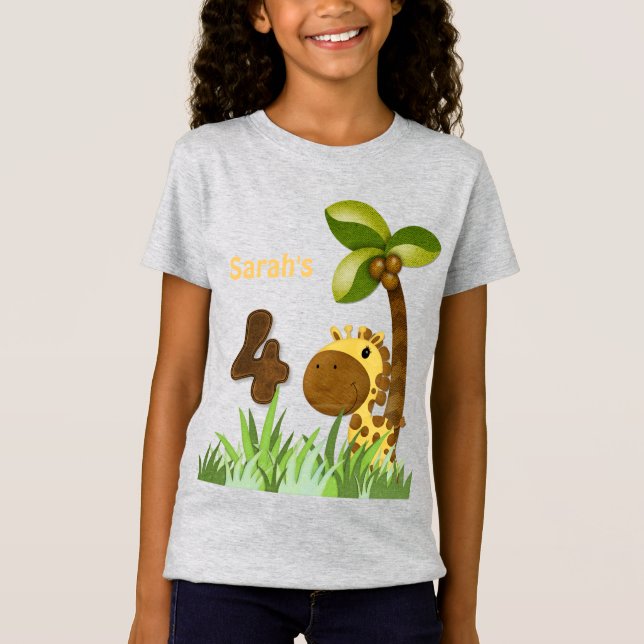 Camiseta Cumpleaños de Giraffe (Anverso)