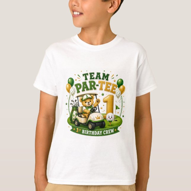Camiseta Cumpleaños de golf 1er año (Anverso)