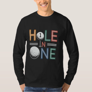 Camiseta Cumpleaños de Golfista de 1er Cumpleaños Hoyo en U