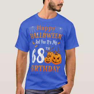Camiseta Cumpleaños de Halloween 68 años Pump de Papa Nana 