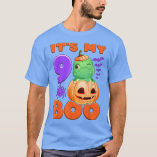 Camiseta Cumpleaños de Halloween, 9 años, dinosaurio, 9 mío