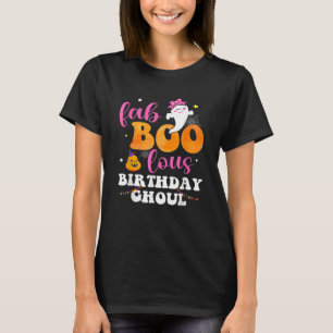 Camiseta Cumpleaños de Halloween Fabulous Ghoul Fab BOO Lou