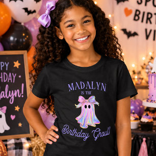 Camiseta Cumpleaños de Halloween personalizado Ghoul Rainbo