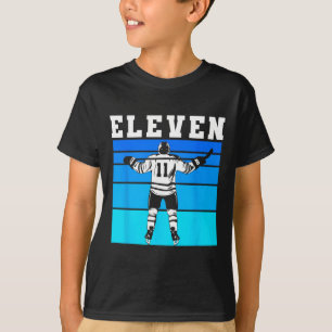 Camiseta Cumpleaños de Hockey Niño 11 Once Hockey sobre Hie