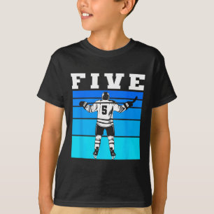 Camiseta Cumpleaños de Hockey Niño 5 Cumpleaños Cinco Cumpl