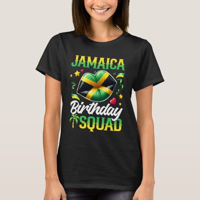 Camiseta Cumpleaños de Jamaica Chicas de la fiesta de solte (Anverso)