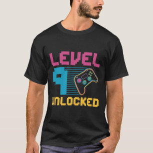 Camiseta Cumpleaños de juegos desbloqueados de nivel 9 1