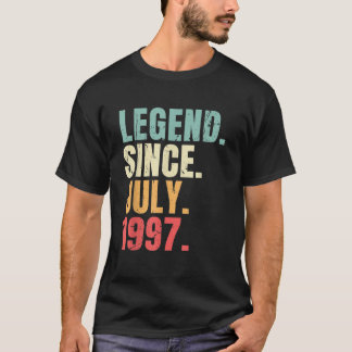 Camiseta Cumpleaños de julio de 1997 Leyenda desde julio de