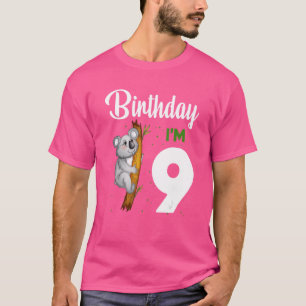 Camiseta Cumpleaños de Koala Novena Chica Koalas Kids Bo de