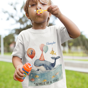Camiseta Cumpleaños de la ballena de un chico del tiempo