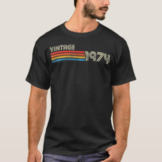 Camiseta Cumpleaños de la banda de pecho de 1974