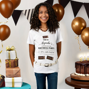 Camiseta Cumpleaños de la barra de chocolate personalizada