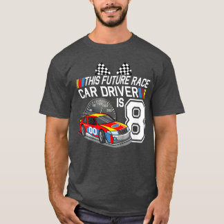 Camiseta Cumpleaños de la Carreras de Valores de 8 años Fie