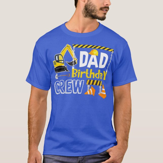 Camiseta Cumpleaños de la construcción de la tripulación de (Anverso)