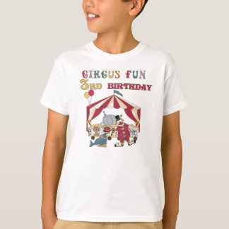 Camiseta Cumpleaños de la diversión del circo 3ro