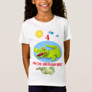 Camiseta Cumpleaños de la Edad de los Cocodrilos Sonrientes