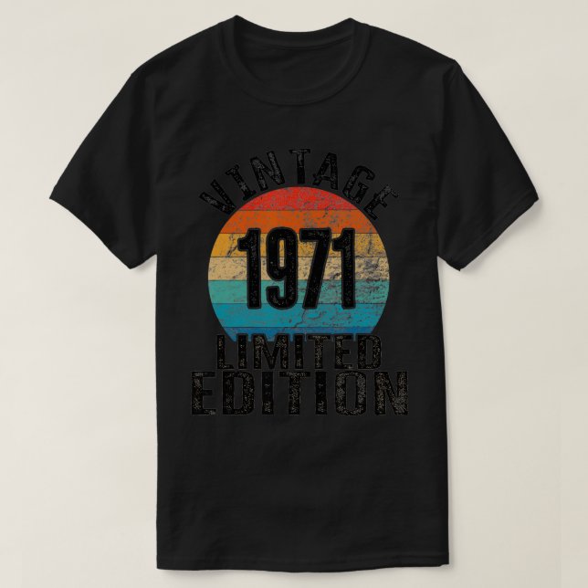 Camiseta Cumpleaños de la edición limitada de 1971 (Diseño del anverso)
