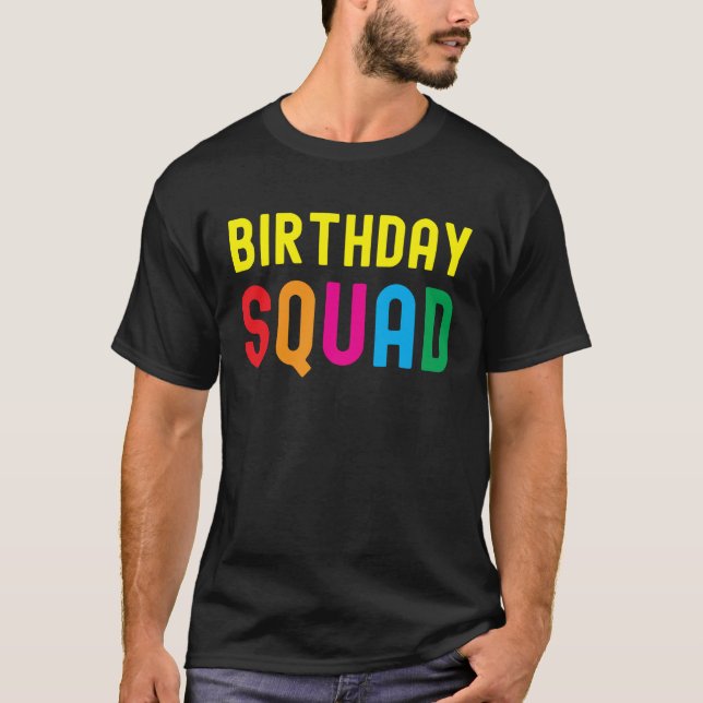 Camiseta Cumpleaños de la Familia Costume de Cuadrado de Cu (Anverso)