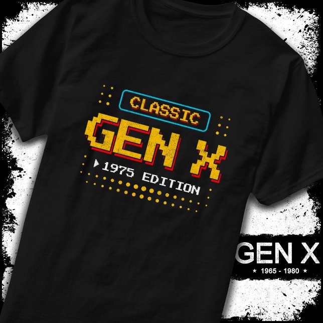 Camiseta Cumpleaños de la Gaming Retro Clásico de la Genera (Subido por el creador)