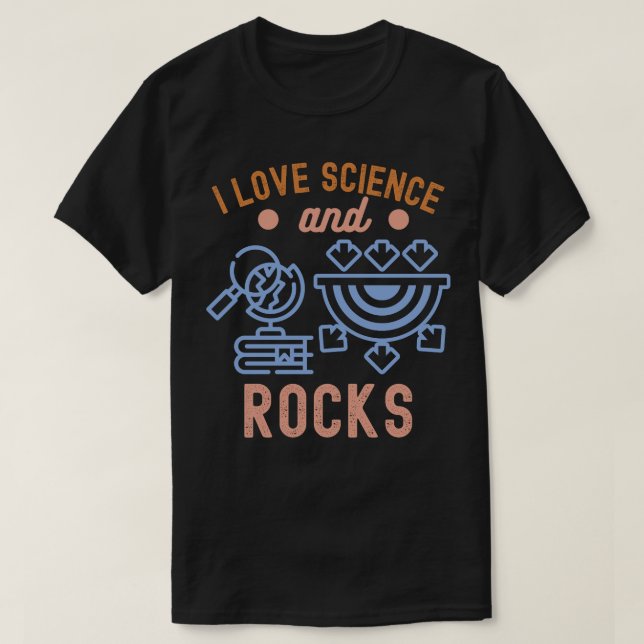 Camiseta Cumpleaños de la geología, amo la ciencia y las pi (Diseño del anverso)