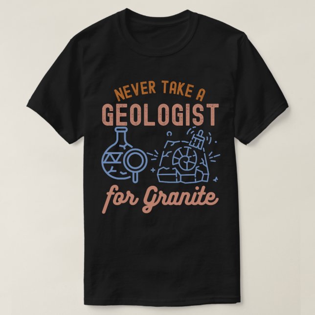 Camiseta Cumpleaños de la Geología, Gemas Geológicas, Geólo (Diseño del anverso)