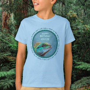 Camiseta Cumpleaños de la Iguana colorida