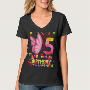 Camiseta Cumpleaños de la mariposa niños de 5 años 5ª marip