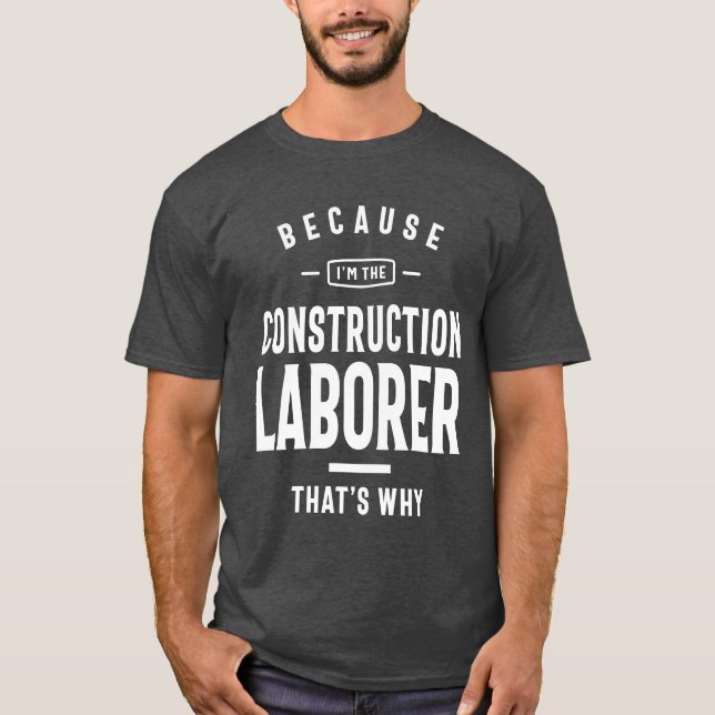 Camiseta Cumpleaños de la Ocupación Laboral de Construcción (Anverso)
