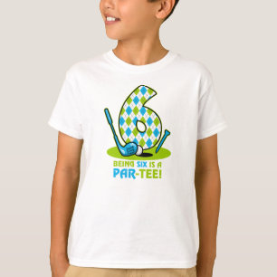 Camiseta Cumpleaños de la Par-Camiseta del golf 6to