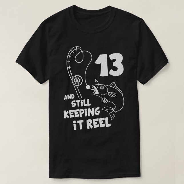 Camiseta Cumpleaños de la Pesca 13.º Regalo de cumpleaños d (Diseño del anverso)