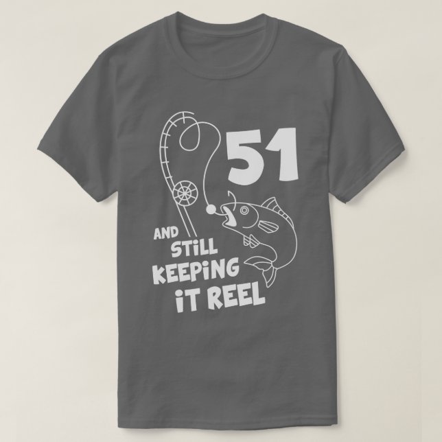 Camiseta Cumpleaños de la Pesca 51ª Fiesta de Cumpleaños de (Diseño del anverso)