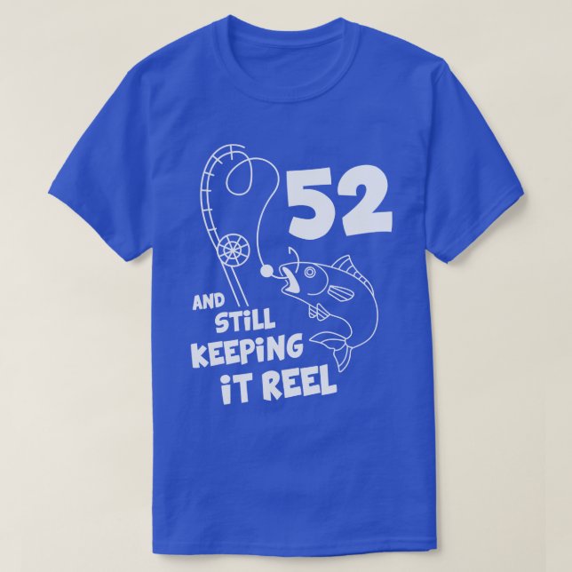 Camiseta Cumpleaños de la Pesca 52.º Regalo de cumpleaños d (Diseño del anverso)
