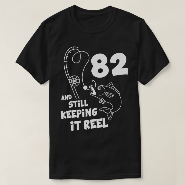Camiseta Cumpleaños de la Pesca 82.º Regalo de cumpleaños d (Diseño del anverso)
